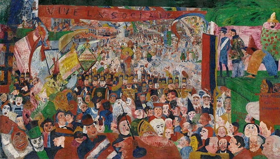 제임스 앙소르, 1889년 브뤼셀에 입성하는 그리스도